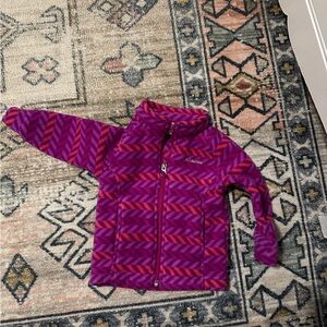 Adorable pink front zip Columbia jacket toddler 12-18 months
